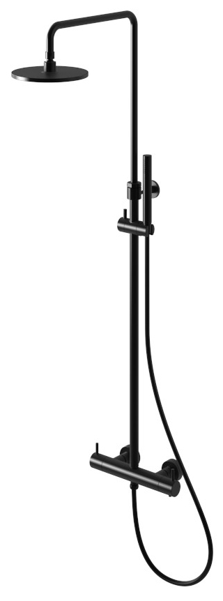 Kohlman Axel Black Zestaw Prysznicowy Z Termostatem (QW273AB)